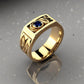 KVJ Special Design Golden Sapphire Ring