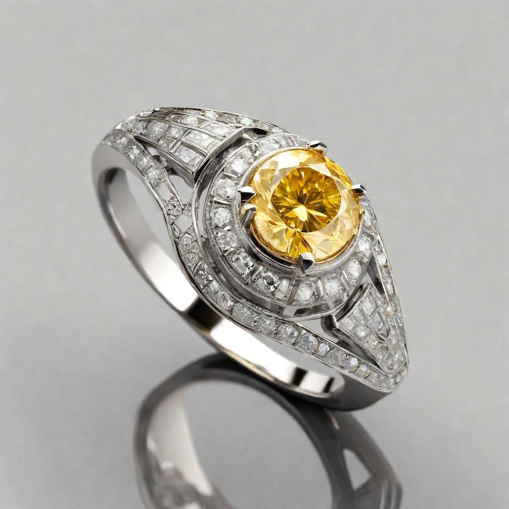 KVJ Special Design Gold Diamond Ring