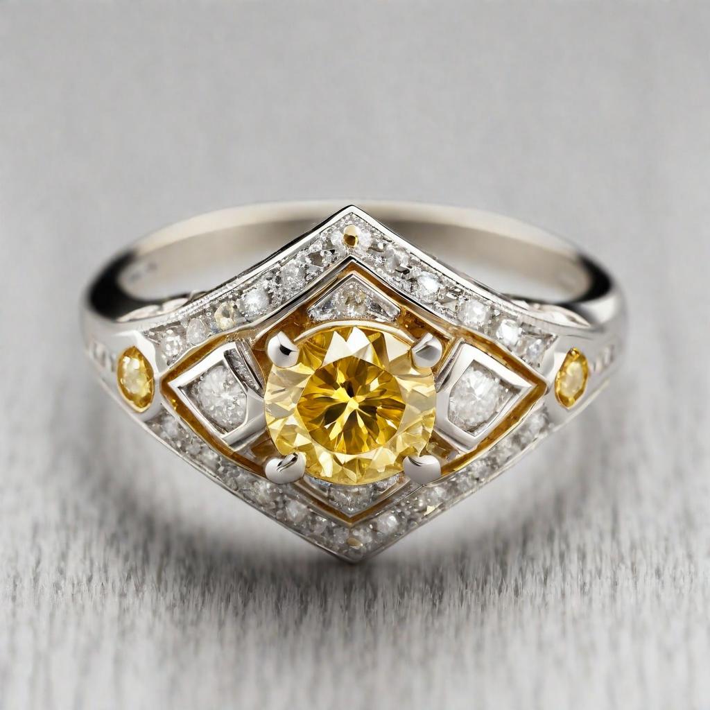 KVJ Special Design Gold Diamond Ring