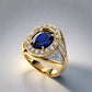 Special KVJ Design Gold Sapphire Ring