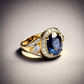 Special KVJ Design Gold Sapphire Ring