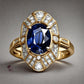 Special KVJ Design Gold Sapphire Ring