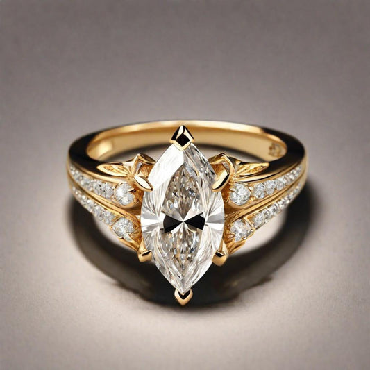 Special KVJ Design Gold Diamond Ring