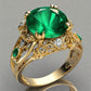 Special KVJ Design Gold Emerald Ring