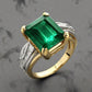 Special KVJ Design Gold Emerald Ring