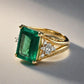 Special KVJ Design Gold Emerald Ring