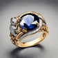 Special KVJ Design Gold Sapphire Ring