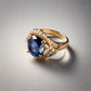 Special KVJ Design Gold Sapphire Ring