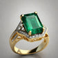 Special KVJ Design Gold Emerald Ring