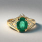 Special KVJ Design Gold Emerald Ring