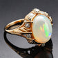 Special KVJ Design Gold Opal Ring