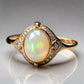 Special KVJ Design Gold Opal Ring