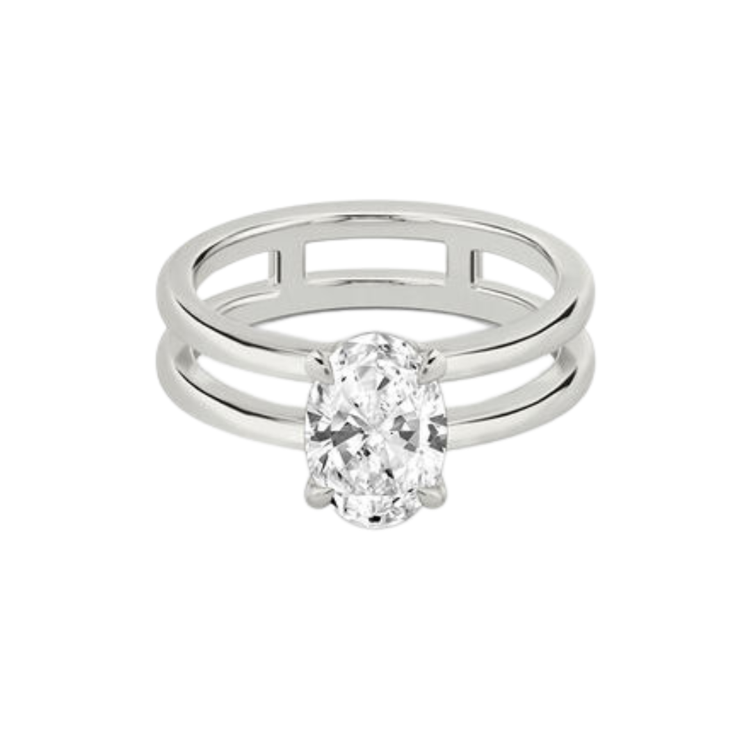 Oval Cut Wedding Ring 1.0CT