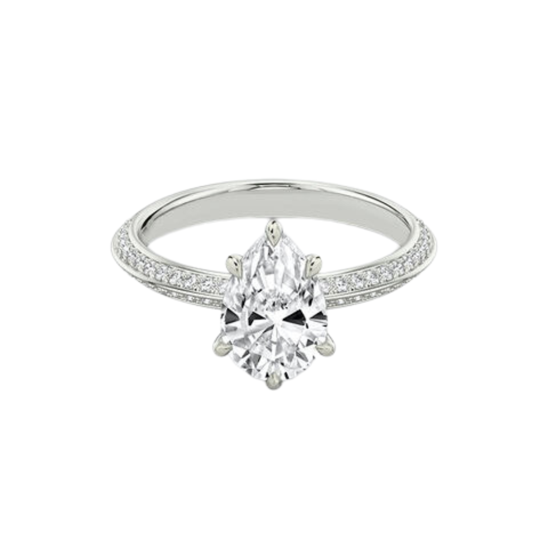 Pear Shape Wedding Ring 1.5CT