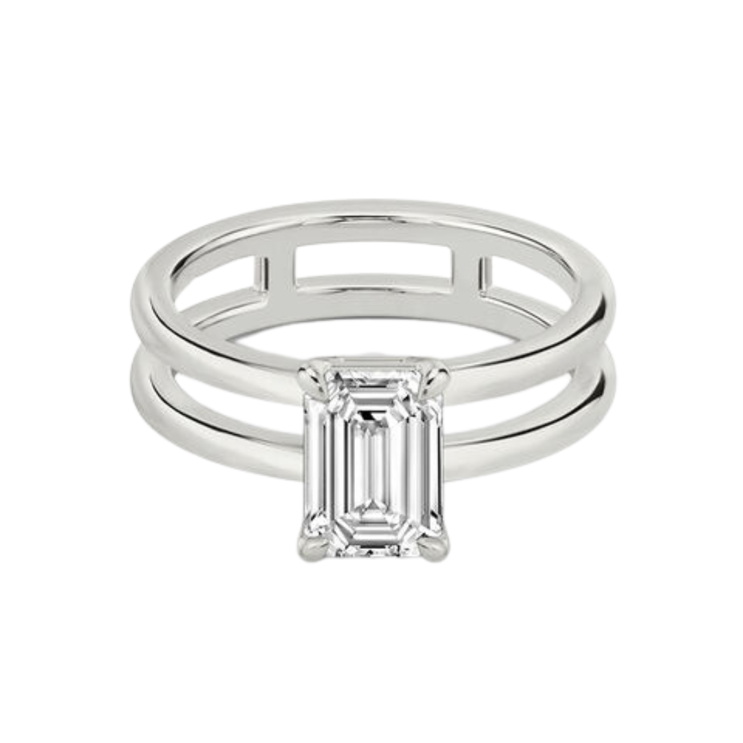 Emerald Cut Wedding Ring 2.0CT