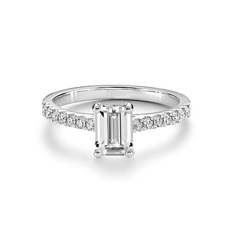 Emerald Cut Wedding Ring 1.0CT
