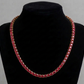 18K Gold Ruby Tennis Chain Necklace with IGI-Certified Rubies