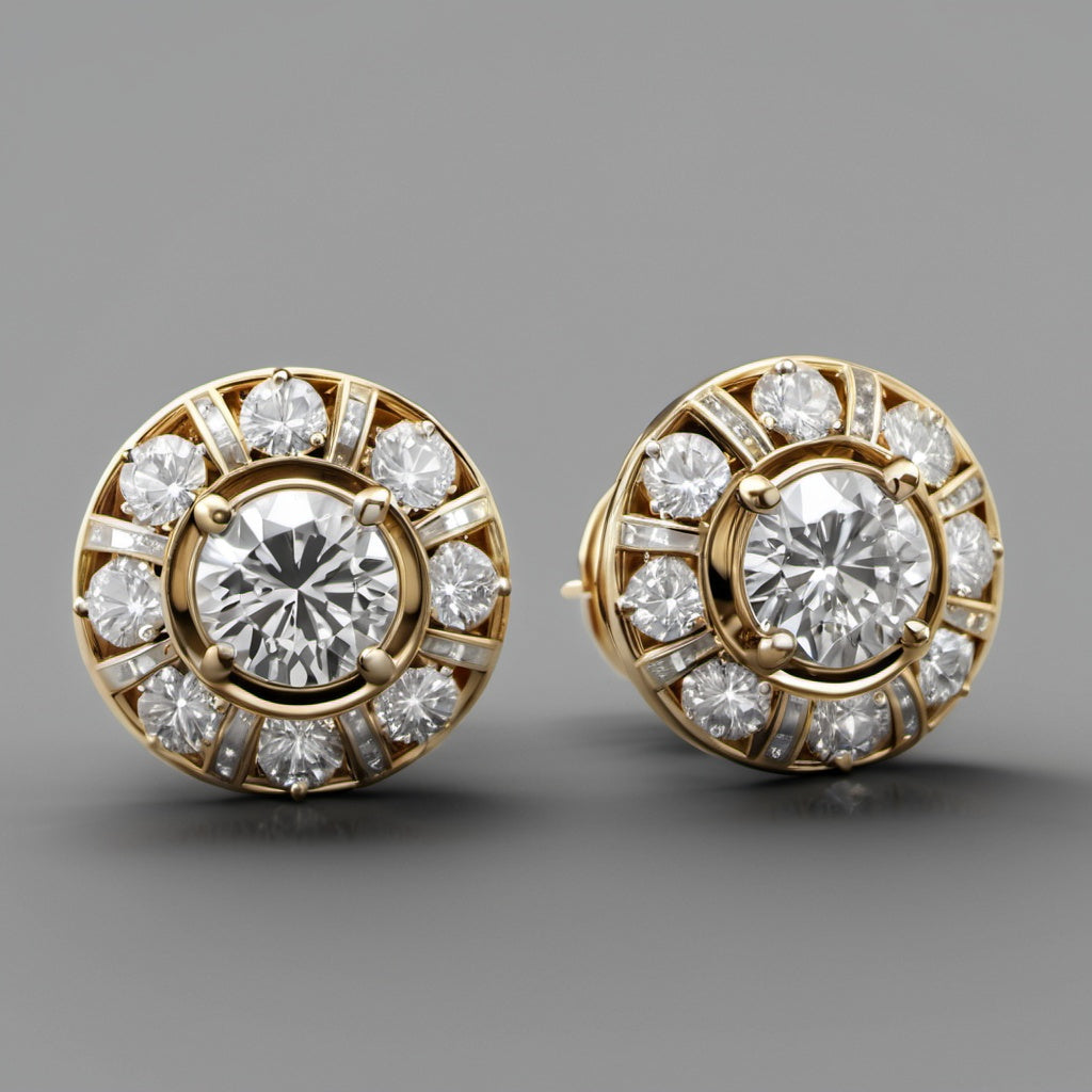 Special KVJ Gold Diamond Earring