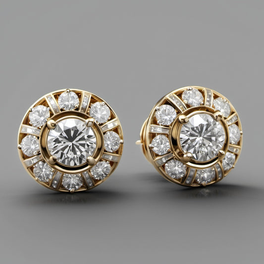 Special KVJ Gold Diamond Earring