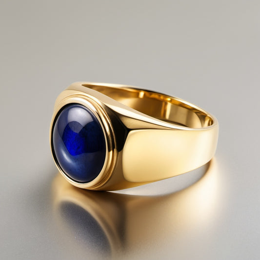 Special KVJ Design Gold Sapphire Ring