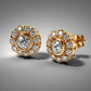 Special KVJ Design Gold Diamond Earrings