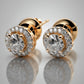 Special KVJ Design Gold Diamond Earrings