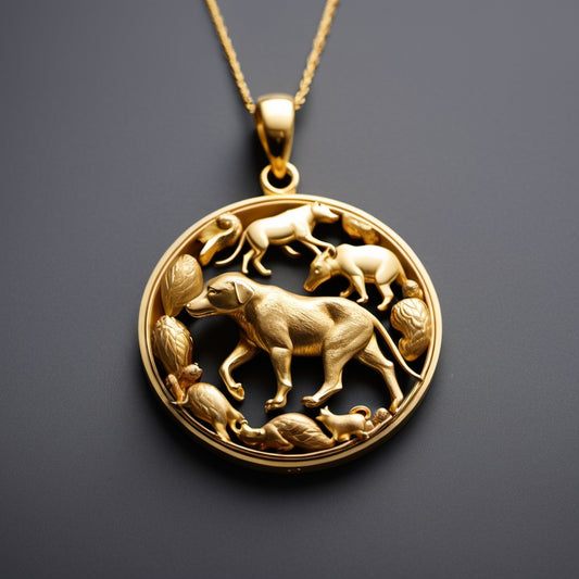 Special KVJ Design Gold Necklace