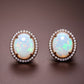 Special KVJ Design Gold Diamond Opal Earrings