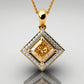 Special KVJ Design Gold Diamond Necklace