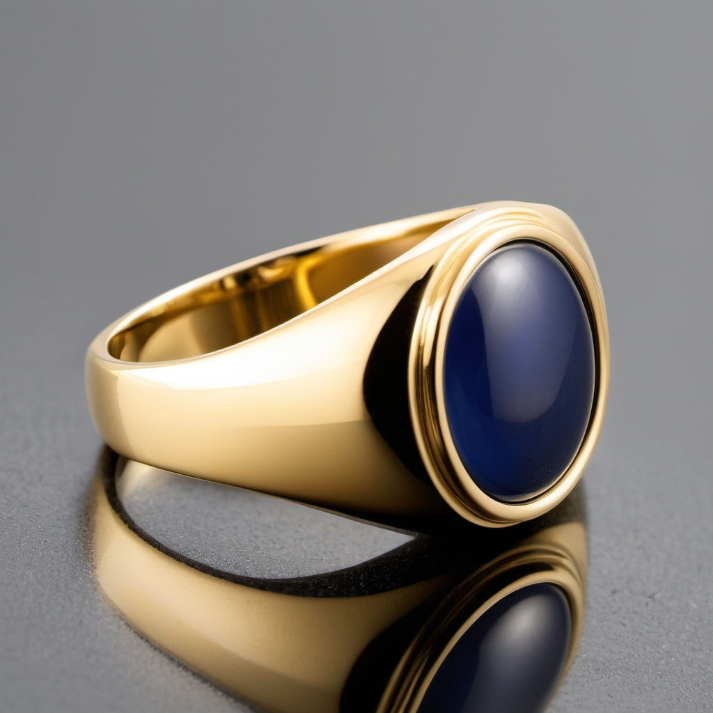 Special KVJ Design Gold Sapphire Ring