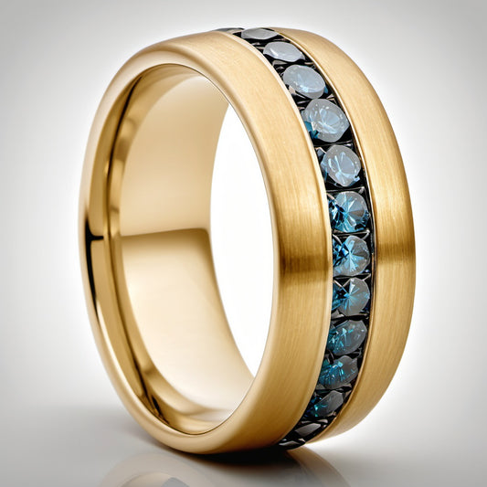 Special KVJ Design Men's Diamond Wedding Band