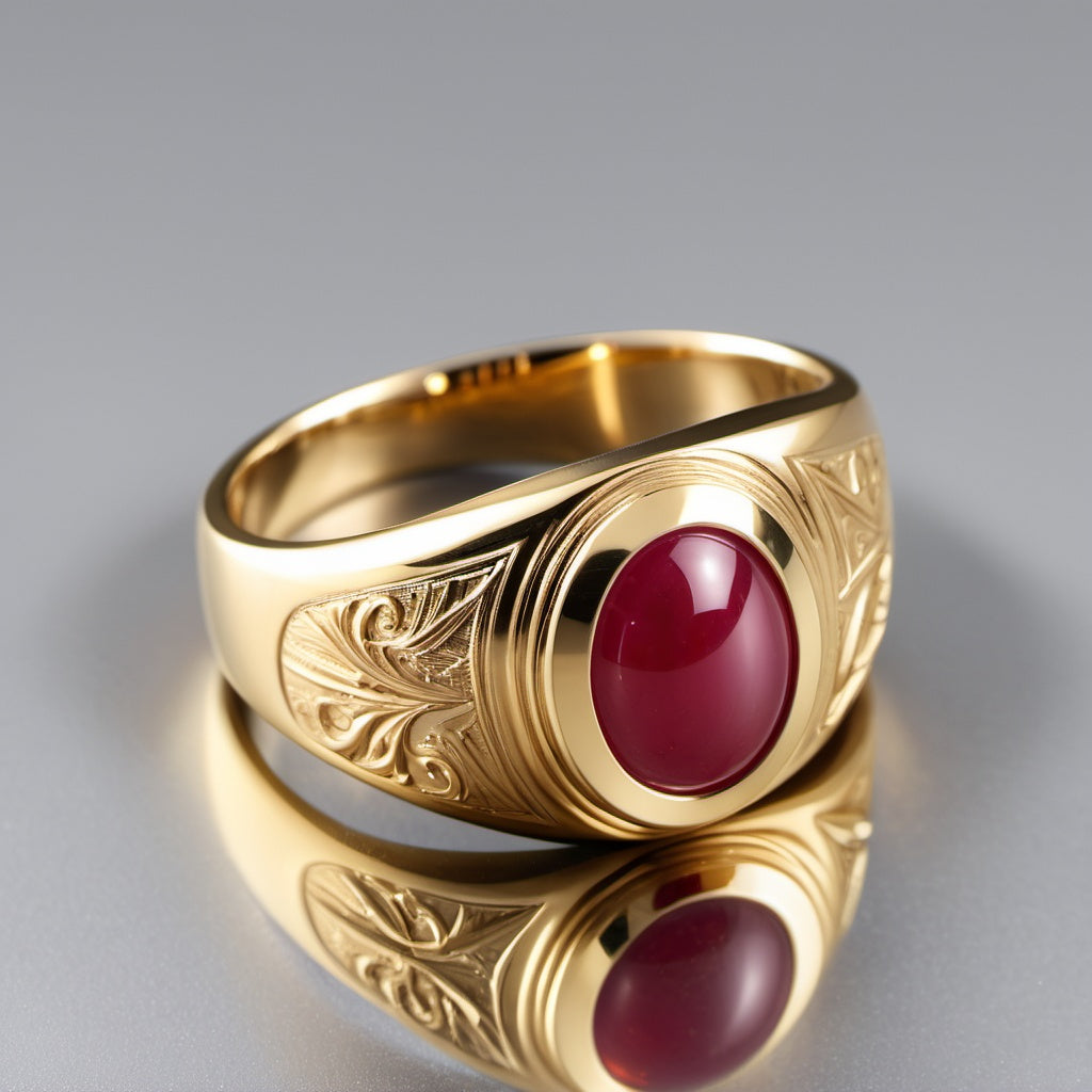 Special KVJ Gold Ruby Ring