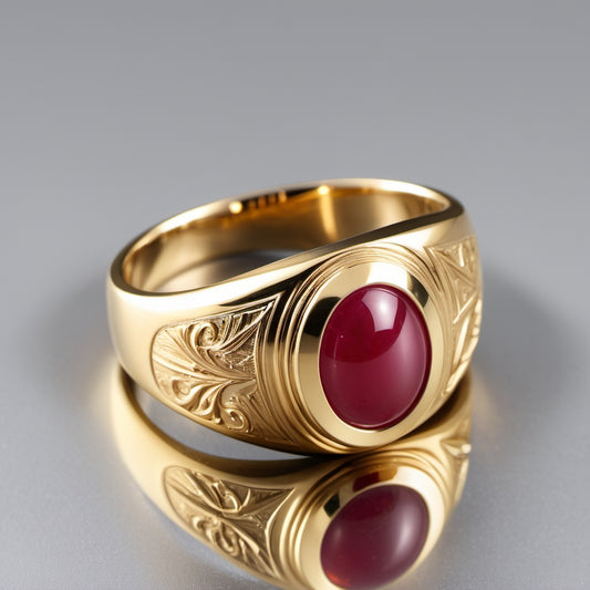 Special KVJ Gold Ruby Ring