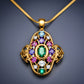 Special KVJ Design Gold Gemstone Necklace