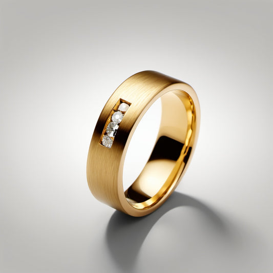 Special KVJ Design Men's Diamond Wedding Band