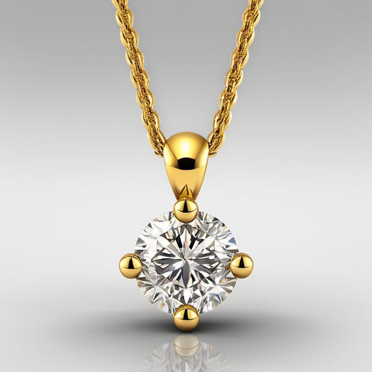 Special KVJ Design Gold Diamond Necklace