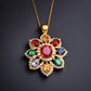 Special KVJ Design Gold Gemstone Necklace