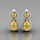 Special KVJ Design Gold Diamond Earrings