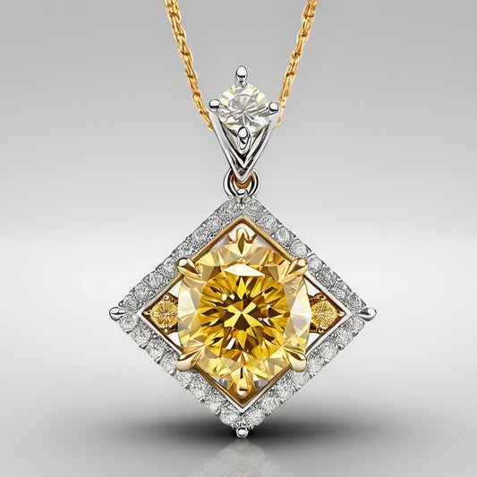 Special KVJ Design Gold Diamond Necklace