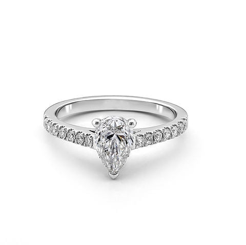 Pear Shape Wedding Ring 1.0CT