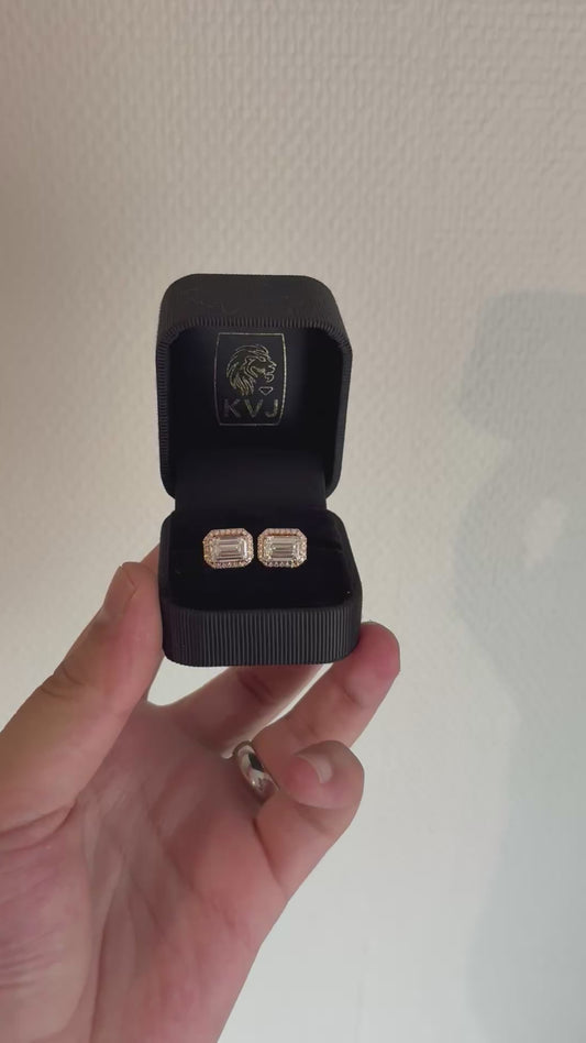 18-Karat Rose Gold Diamond Earrings